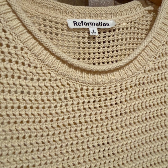 Reformation Nolan Sleeveless Crochet  Organic Cotton Sweater Maxi Dress - Picture 6 of 12